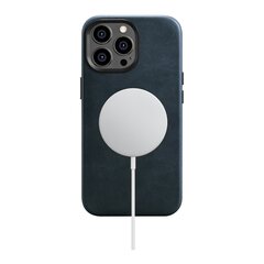 Кожаный чехол iCarer для iPhone14 Pro с магнитной кожей и MagSafe, темно-синий (WMI14220702-BU) цена и информация | Чехлы для телефонов | pigu.lt