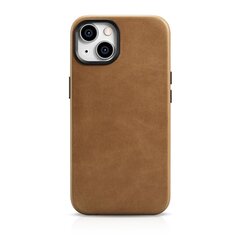 iCarer Leather iPhone 14 Plus Magnetic Leather with MagSafe Brown (WMI14220703-TN) kaina ir informacija | Telefono dėklai | pigu.lt