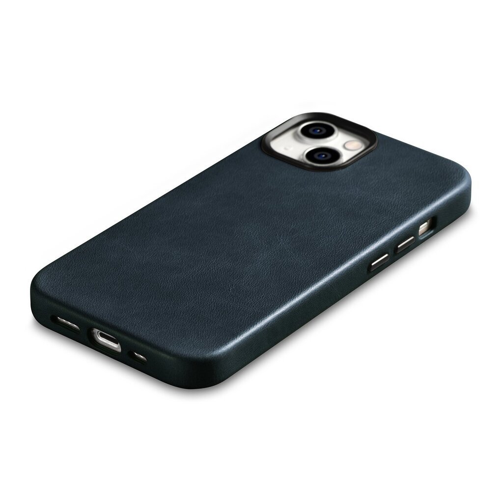 iCarer Leather iPhone 14 Plus Magnetic Leather with MagSafe Dark Blue (WMI14220703-BU) цена и информация | Telefono dėklai | pigu.lt