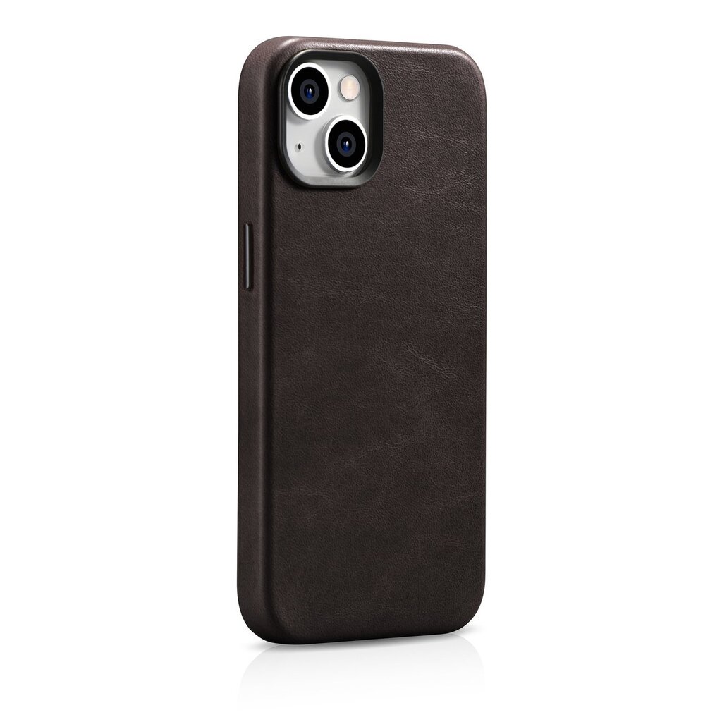 iCarer Leather iPhone 14 Plus Magnetic Leather with MagSafe Brown (WMI14220703-BN) цена и информация | Telefono dėklai | pigu.lt