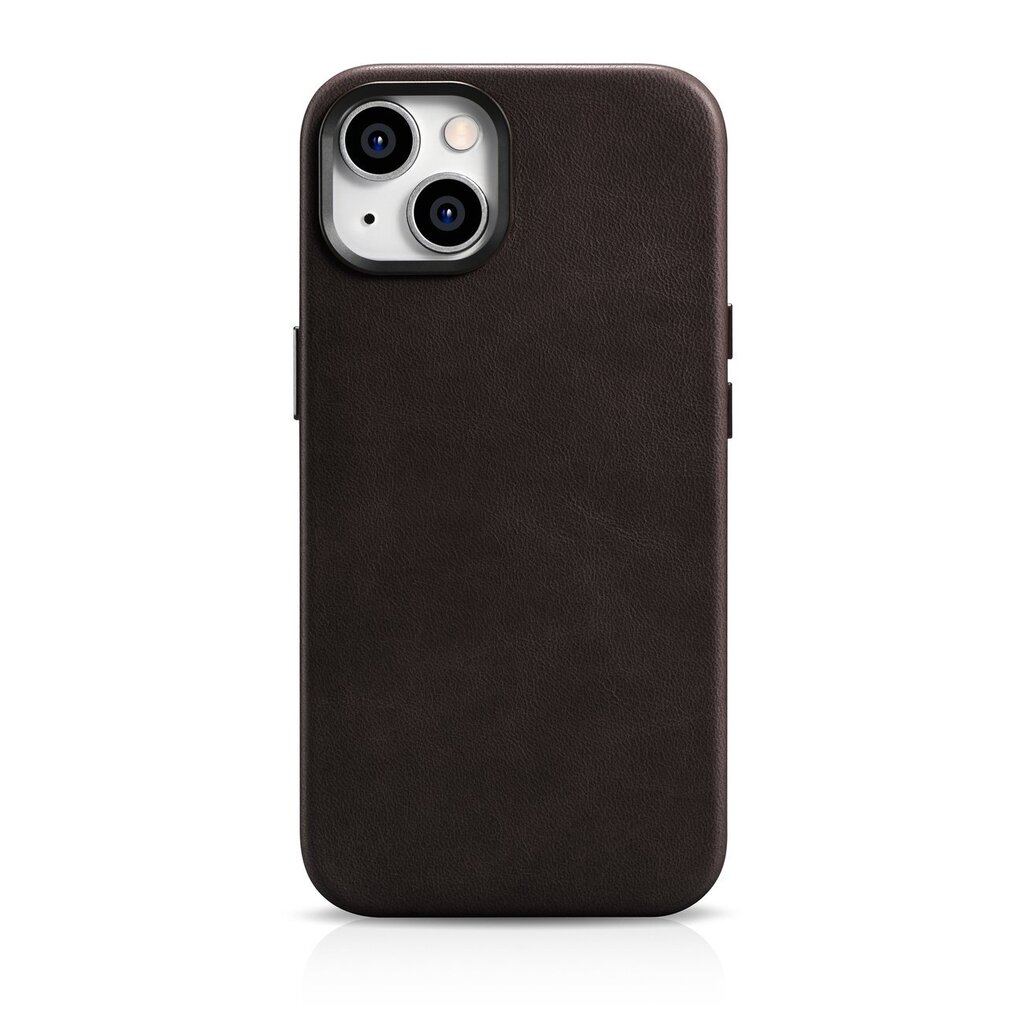 iCarer Leather iPhone 14 Plus Magnetic Leather with MagSafe Brown (WMI14220703-BN) цена и информация | Telefono dėklai | pigu.lt