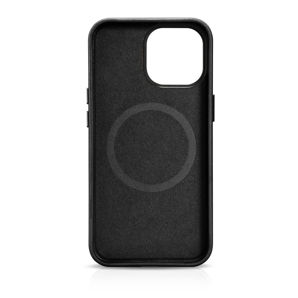 iCarer Leather Leather iPhone 14 Pro Max Magnetic with MagSafe black (WMI14220704-BK) цена и информация | Telefono dėklai | pigu.lt