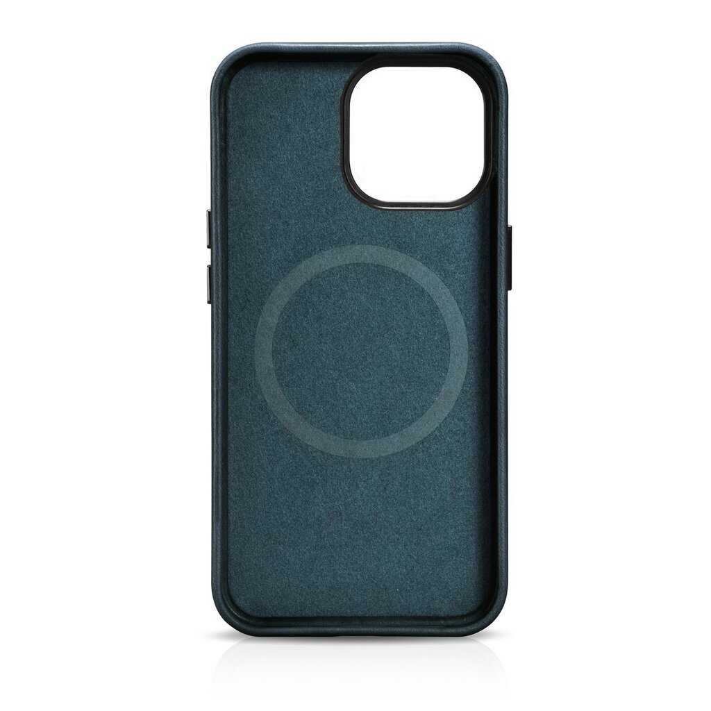 iCarer Leather iPhone 14 Pro Max Magnetic Leather with MagSafe Dark Blue (WMI14220704-BU) kaina ir informacija | Telefono dėklai | pigu.lt