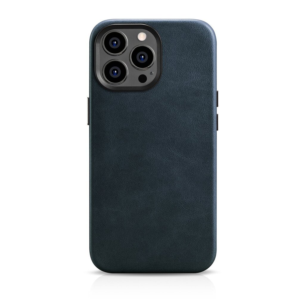 iCarer Leather iPhone 14 Pro Max Magnetic Leather with MagSafe Dark Blue (WMI14220704-BU) цена и информация | Telefono dėklai | pigu.lt