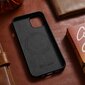 iCarer Leather iPhone 14 Black (WMI14220705-BK) (MagSafe Compatible) kaina ir informacija | Telefono dėklai | pigu.lt