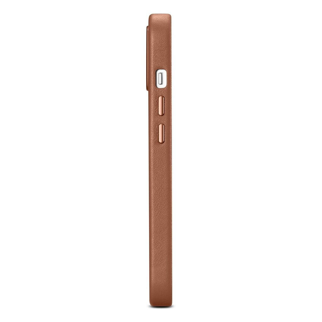 iCarer Leather iPhone 14 brown (WMI14220705-BN) (MagSafe Compatible) kaina ir informacija | Telefono dėklai | pigu.lt