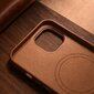 iCarer Leather iPhone 14 brown (WMI14220705-BN) (MagSafe Compatible) kaina ir informacija | Telefono dėklai | pigu.lt