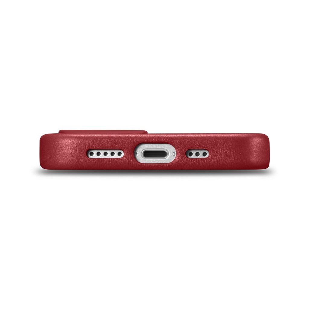 iCarer Leather iPhone 14 red (WMI14220705-RD) (MagSafe Compatible) kaina ir informacija | Telefono dėklai | pigu.lt