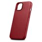 iCarer Leather iPhone 14 red (WMI14220705-RD) (MagSafe Compatible) kaina ir informacija | Telefono dėklai | pigu.lt