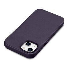 iCarer Leather iPhone 14 Dark Purple (WMI14220705-DP) (MagSafe Compatible) kaina ir informacija | Telefono dėklai | pigu.lt