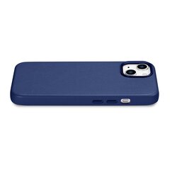 iCarer Leather iPhone 14 Blue (WMI14220705-BU) (MagSafe Compatible) kaina ir informacija | Telefono dėklai | pigu.lt