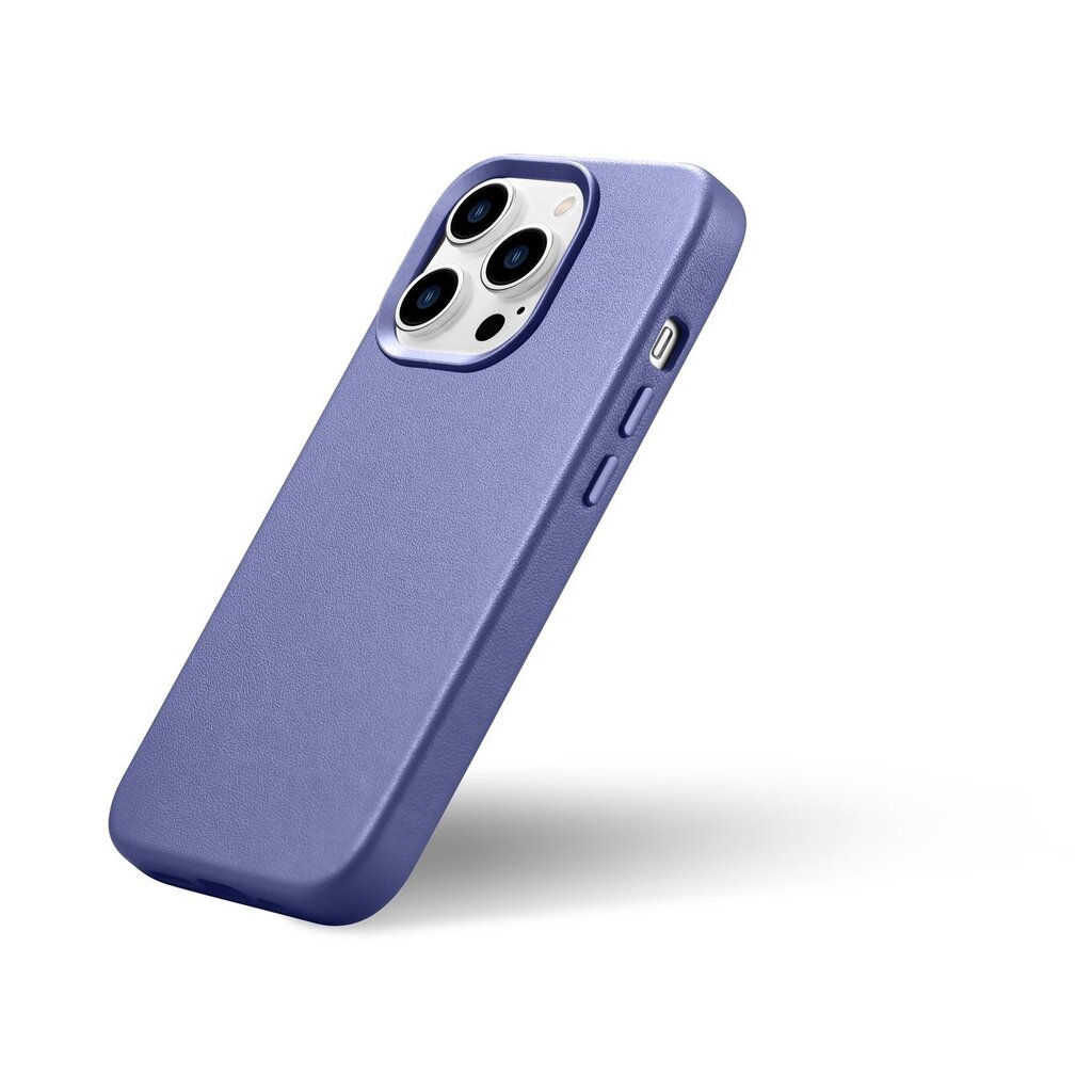 iCarer Leather iPhone 14 Pro Light Purple (WMI14220706-LP) (MagSafe Compatible) kaina ir informacija | Telefono dėklai | pigu.lt