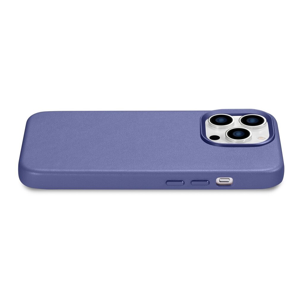 iCarer Leather iPhone 14 Pro Light Purple (WMI14220706-LP) (MagSafe Compatible) kaina ir informacija | Telefono dėklai | pigu.lt