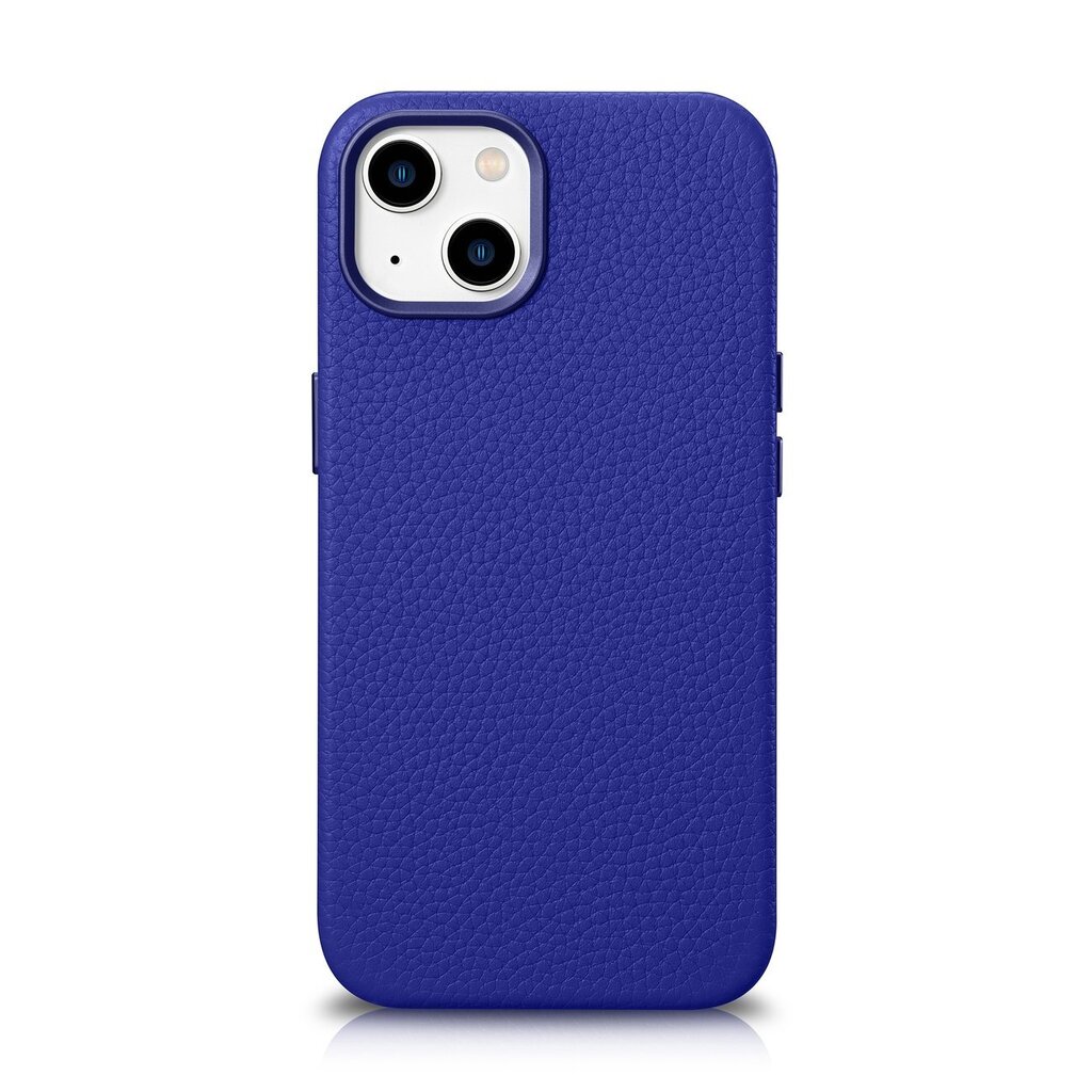 iCarer Litchi Leather iPhone 14 Magnetic MagSafe Dark Blue (WMI14220709-DB) цена и информация | Telefono dėklai | pigu.lt