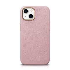 iCarer Litchi Leather iPhone 14 Magnetic MagSafe pink (WMI14220709-PK) kaina ir informacija | Telefono dėklai | pigu.lt