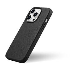 iCarer Litchi Leather iPhone 14 Pro Magnetic MagSafe Black (WMI14220710-BK) kaina ir informacija | Telefonų dėklai | pigu.lt