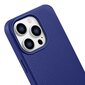 iCarer Litchi Leather iPhone 14 Pro Magnetic MagSafe Dark Blue (WMI14220710-DB) kaina ir informacija | Telefono dėklai | pigu.lt