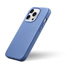 iCarer Litchi Leather iPhone 14 Pro Magnetic MagSafe Light Blue (WMI14220710-LB) kaina ir informacija | Telefono dėklai | pigu.lt