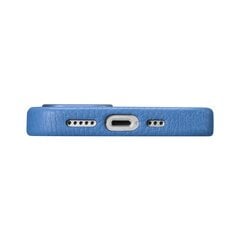 Чехол кожаный iCarer Litchi для iPhone14 Pro Magnetic MagSafe Light Blue (WMI14220710-LB) цена и информация | Чехлы для телефонов | pigu.lt