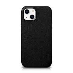 iCarer Litchi Leather iPhone 14 Plus Magnetic MagSafe Black (WMI14220711-BK) kaina ir informacija | Telefono dėklai | pigu.lt