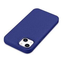 iCarer Litchi Leather iPhone 14 Plus Magnetic MagSafe Dark Blue (WMI14220711-DB) цена и информация | Чехлы для телефонов | pigu.lt