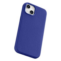 iCarer Litchi Leather iPhone 14 Plus Magnetic MagSafe Dark Blue (WMI14220711-DB) цена и информация | Чехлы для телефонов | pigu.lt