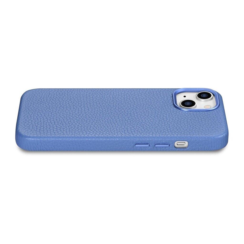 iCarer Litchi Leather iPhone 14 Plus Magnetic MagSafe Light Blue (WMI14220711-LB) kaina ir informacija | Telefono dėklai | pigu.lt