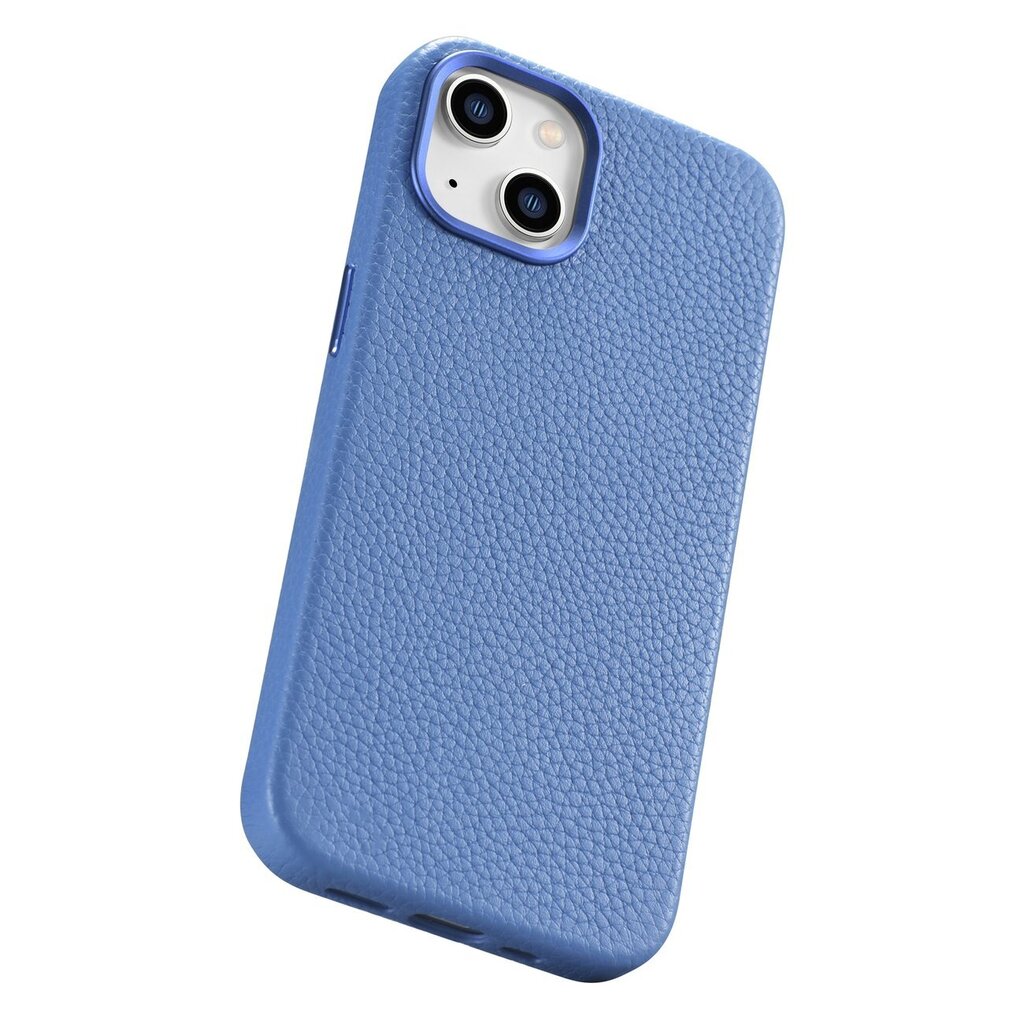 iCarer Litchi Leather iPhone 14 Plus Magnetic MagSafe Light Blue (WMI14220711-LB) kaina ir informacija | Telefono dėklai | pigu.lt