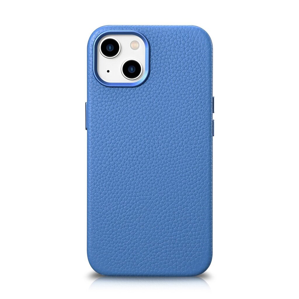 iCarer Litchi Leather iPhone 14 Plus Magnetic MagSafe Light Blue (WMI14220711-LB) kaina ir informacija | Telefono dėklai | pigu.lt