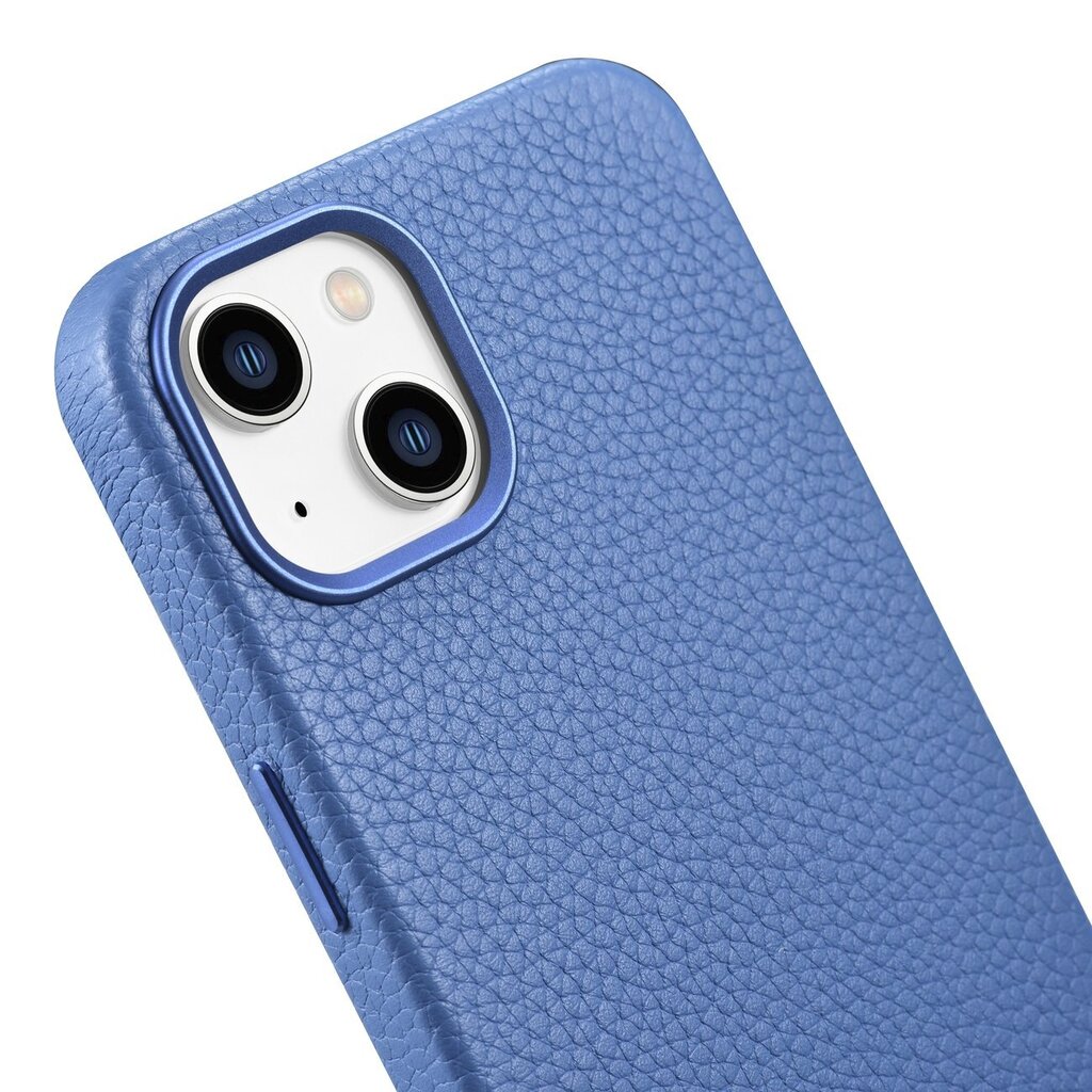 iCarer Litchi Leather iPhone 14 Plus Magnetic MagSafe Light Blue (WMI14220711-LB) kaina ir informacija | Telefono dėklai | pigu.lt