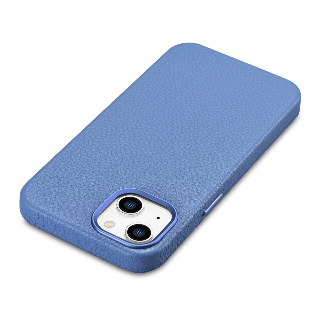 iCarer Litchi Leather iPhone 14 Plus Magnetic MagSafe Light Blue (WMI14220711-LB) kaina ir informacija | Telefono dėklai | pigu.lt