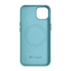 iCarer Litchi Leather iPhone 14 Plus Magnetic MagSafe Green (WMI14220711-GN) kaina ir informacija | Telefono dėklai | pigu.lt