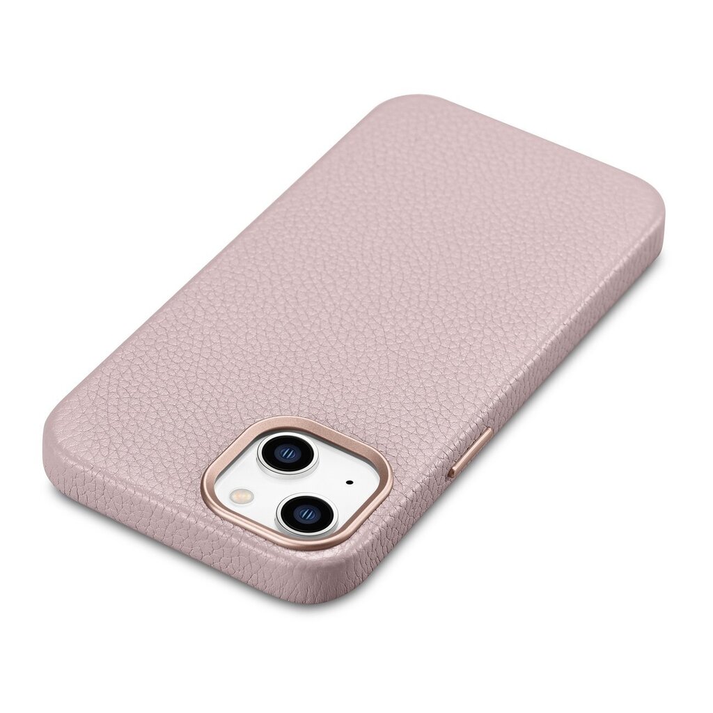 iCarer Litchi Leather iPhone 14 Plus Magnetic MagSafe pink (WMI14220711-PK) kaina ir informacija | Telefono dėklai | pigu.lt