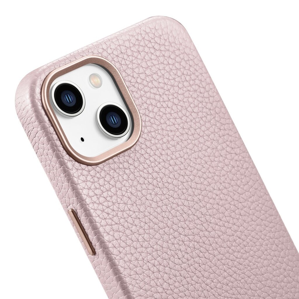 iCarer Litchi Leather iPhone 14 Plus Magnetic MagSafe pink (WMI14220711-PK) kaina ir informacija | Telefono dėklai | pigu.lt