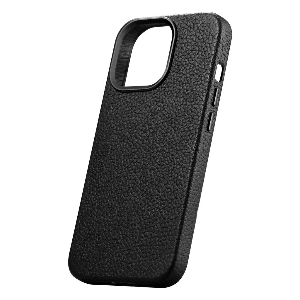 iCarer Litchi Leather iPhone 14 Pro Max Magnetic with MagSafe Black (WMI14220712-BK) kaina ir informacija | Telefono dėklai | pigu.lt