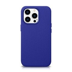 iCarer Litchi Leather iPhone 14 Pro Max Magnetic with MagSafe Dark Blue (WMI14220712-DB) цена и информация | Чехлы для телефонов | pigu.lt