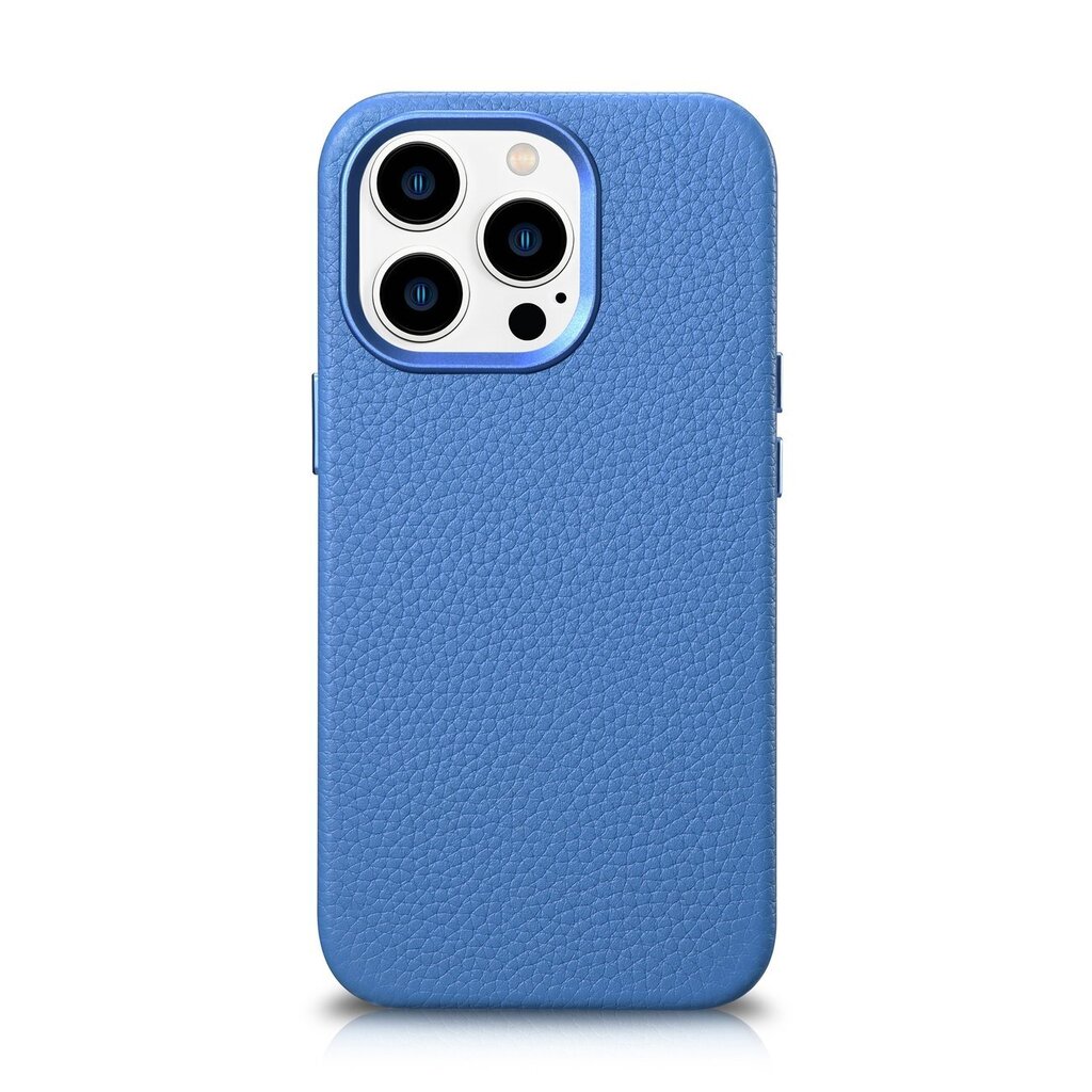 iCarer Litchi Leather iPhone 14 Pro Max Magnetic with MagSafe Light Blue (WMI14220712-LB) цена и информация | Telefono dėklai | pigu.lt