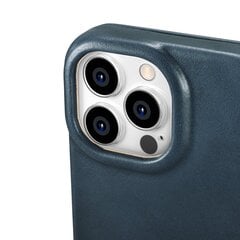 iCarer Leather iPhone 14 Pro Flip Magnetic MagSafe Blue (AKI14220706-BU) kaina ir informacija | Telefono dėklai | pigu.lt