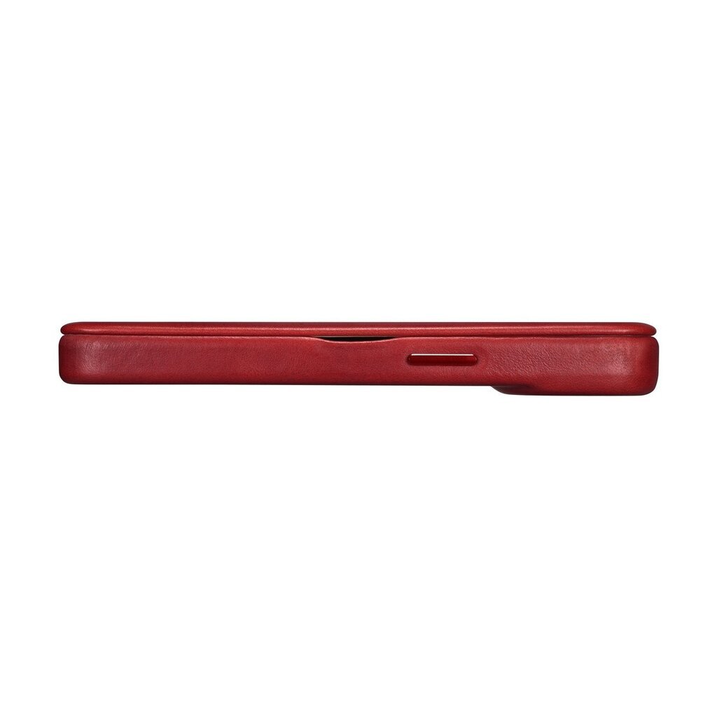 iCarer Leather iPhone 14 Pro Flip Magnetic MagSafe Red (AKI14220706-RD) kaina ir informacija | Telefono dėklai | pigu.lt