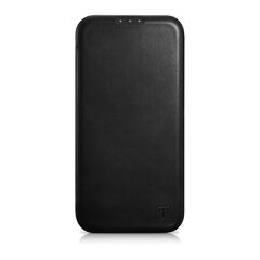 iCarer Leather iPhone 14 Plus Flip Magnetic MagSafe Black (AKI14220707-BK) kaina ir informacija | Telefono dėklai | pigu.lt