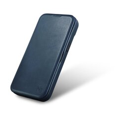iCarer Leather iPhone 14 Plus Flip Magnetic MagSafe Blue (AKI14220707-BU) kaina ir informacija | Telefono dėklai | pigu.lt