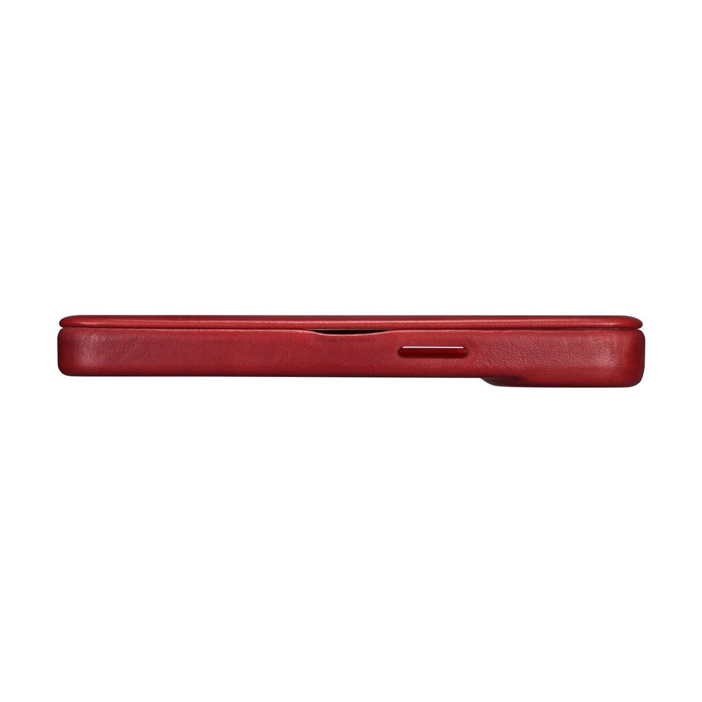 iCarer Leather iPhone 14 Pro Max Flip Magnetic MagSafe Red (AKI14220708-RD) kaina ir informacija | Telefono dėklai | pigu.lt