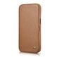 iCarer Leather iPhone 14 Flip Magnetic MagSafe Brown (WMI14220713-BN) kaina ir informacija | Telefono dėklai | pigu.lt