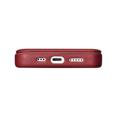 iCarer Leather iPhone 14 Flip Magnetic MagSafe Red (WMI14220713-RD) kaina ir informacija | Telefono dėklai | pigu.lt