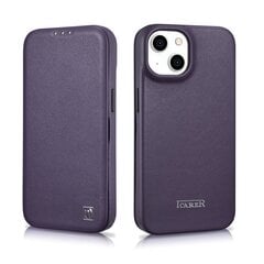 iCarer Leather iPhone 14 Flip Magnetic MagSafe Leather Dark Purple (WMI14220713-DP) kaina ir informacija | iCarer Mobilieji telefonai, Foto ir Video | pigu.lt