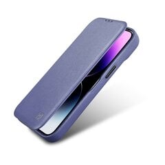 iCarer Leather iPhone 14 Flip Magnetic MagSafe Light Purple (WMI14220713-LP) kaina ir informacija | Telefono dėklai | pigu.lt