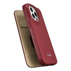 Кожаный чехол iCarer для iPhone 14 Pro Flip с магнитным MagSafe, красный (WMI14220714-RD) цена и информация | Чехлы для телефонов | pigu.lt