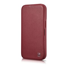 iCarer Leather iPhone 14 Plus Flip Magnetic MagSafe Red (WMI14220715-RD) kaina ir informacija | Telefono dėklai | pigu.lt