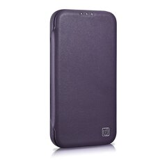 Кожаный чехол iCarer Leather iPhone14 Plus Flip Magnetic Кожа MagSafe Темно-фиолетовый (WMI14220715-DP) цена и информация | Чехлы для телефонов | pigu.lt