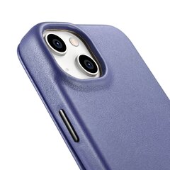 iCarer Leather iPhone 14 Plus Flip Magnetic MagSafe Light Purple (WMI14220715-LP) kaina ir informacija | Telefono dėklai | pigu.lt